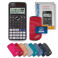 Casio FX-991DE X Schulrechner+Schutztasche,Buch, Schule-Classic Set Rot
