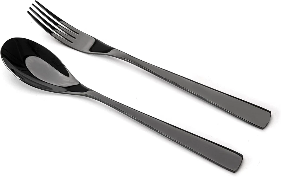 - Berlin - Set Di Posate 20 Pezzi in Acciaio Inossidabile Placcato in Nero Titan - Immagine 2 di 4