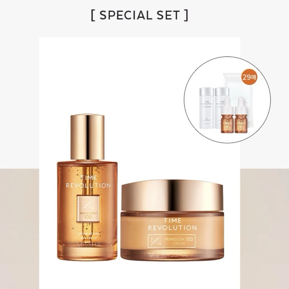 MISSHA Time Revolution Primestem 100 2 piezas conjunto de cuidado de la piel suero 50 ml crema 50 ml Foto 2 de 4