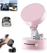 Foldable Portable Vacuum Magnetic Phone Holder, 360° Adjustable Car Mount wit...