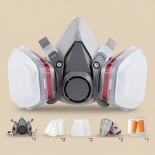 Reusable Construction Industrial Half Face Respirator Mask Filter Cartridge 6200