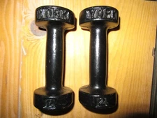 YORK 2 LB Set Round Head First Generation Dumbbells