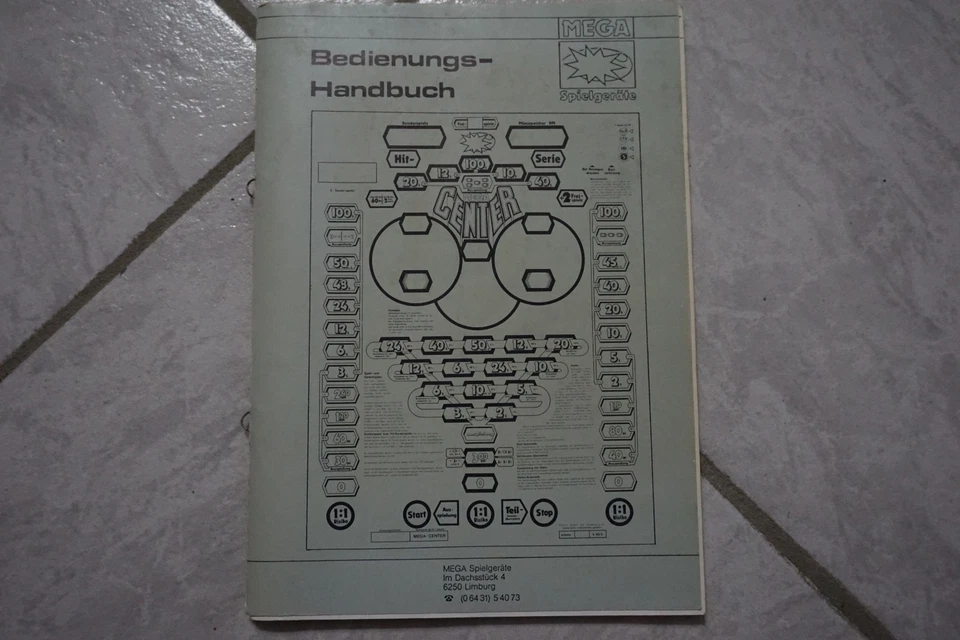 Merkur MEGA - CENTER - Anleitung ADP Geldspielgerät Spielautomat Beschreibung - Bild 1 von 1