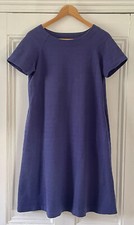 Uniqlo Women's Blue Raglan-Sleeve A-Line Knee-Length T-Shirt Dress S UK 10 EU 38