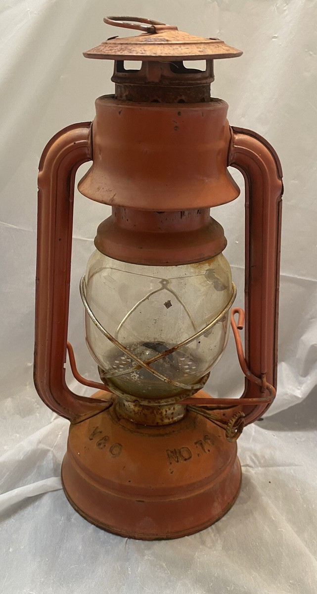 Vintage V&O No. 76 Red Kerosene Lantern Camping Hiking | eBay