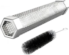 Pellet Smoker Tube, 12'' Smoker Tube with Brush, Premium Stainless Steel BBQ