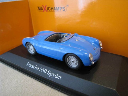 Porsche 550 Spyder blau Maßstab 1:43 Maxichamps / Minichamps OVP NEU - Picture 5 of 12