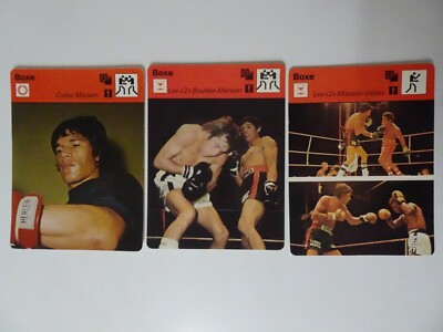 3 Karten Editionen Treffen Carlos Monzon Boxmeister Argentinien