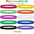 Custom Ultra Thin Silicone Wristbands, Personalized Customize Rubber Bracelets