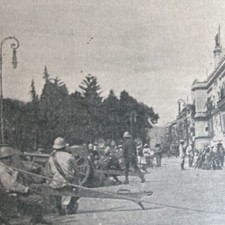 Postal México DF REVOLUCIÓN MEXICANA 1913 Artillería Federal Palacio Nacional PPC