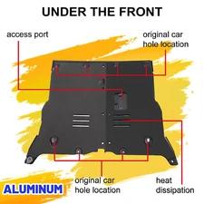 Aluminum Front Skid Plate Under Engine Guard Cover For Tesla Model 3 & Y 2017-24