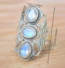 Boho Ring Moonstone fashion jewelry NEW Free Ship SIZE 8