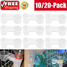 10/20 Pet Bird Feeder Drinker Cup Water Bottle Chicken Poultry Dove Pigeon Quail