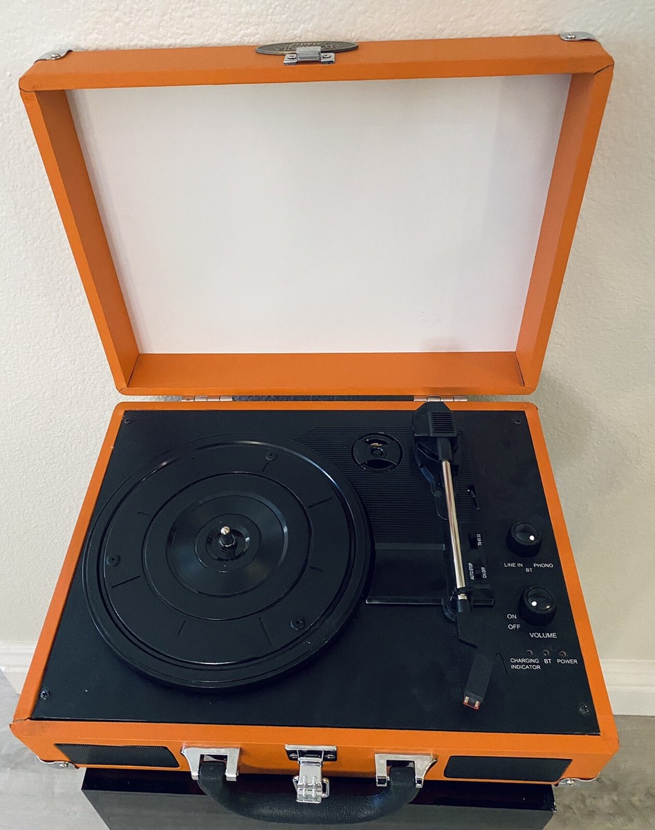 Pyle Vintage Record Player Case Model PVTTBT6 Orange | eBay