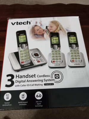 VTech Cs6529-3 DECT 6.0 Phone Answering System with Caller Id - Silver
