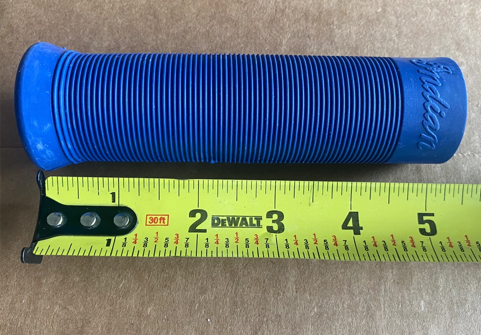 43086 New Indian Chief & Scout 4 Cylinder Handlebar Grips Blue 1936- Up #290 - Image 4 of 4