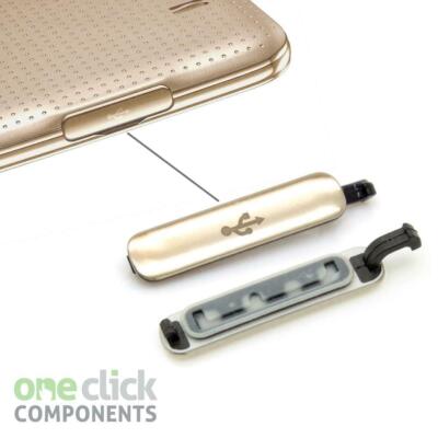 Neu GOLD USB Staub Wasserdicht Ladegerät Dock Port Abdeckung für Samsung Galaxy S5 G900F