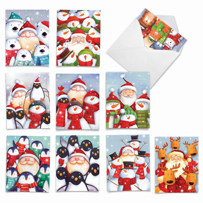 10 Assorted Merry Christmas Note Cards Pack - Santa Selfies | eBay