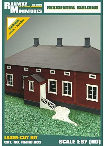 Vessel Railway Miniatures RMH0 003 Residential Building scale 1:87 laser cut kit
