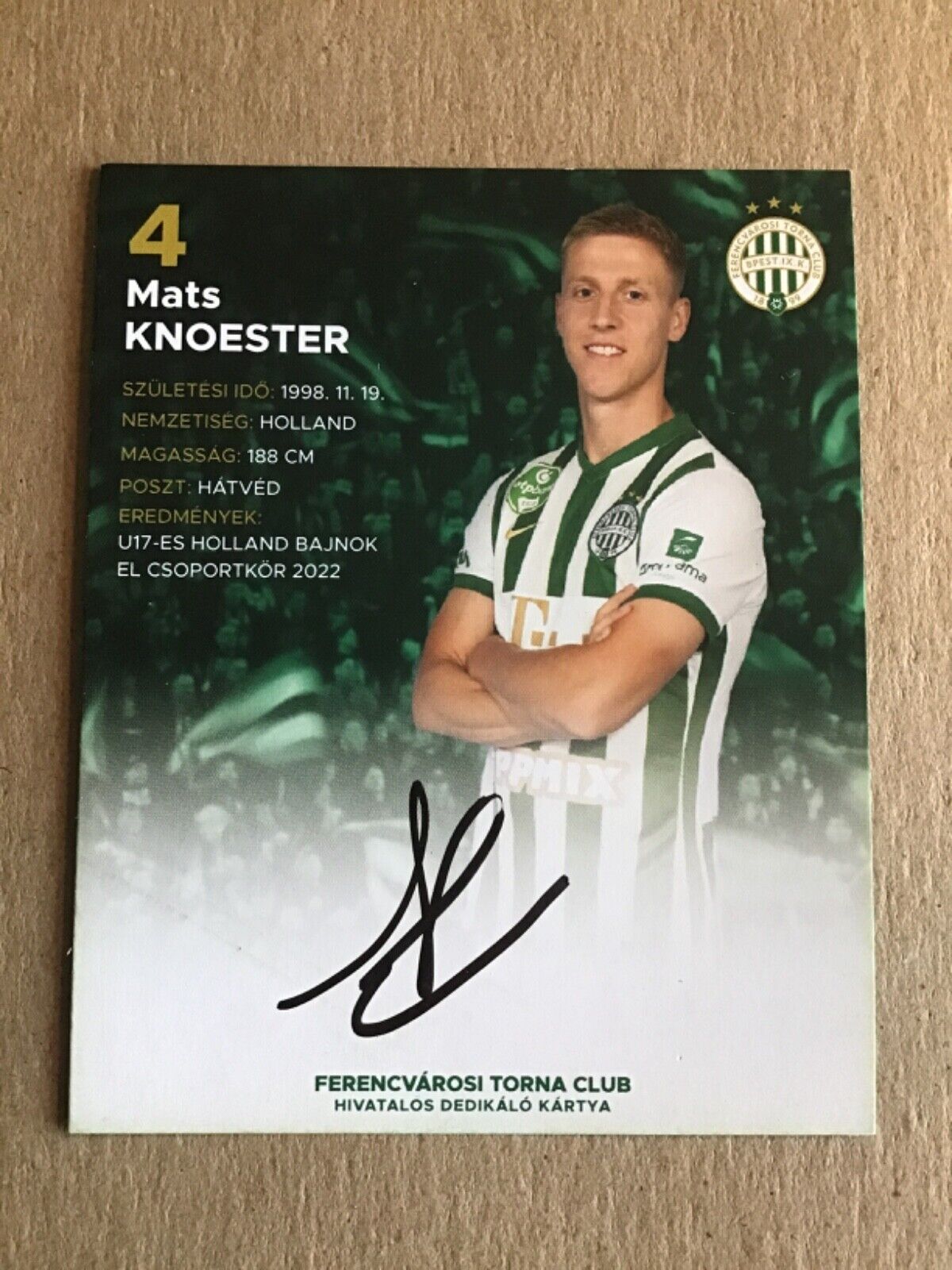 Ferencvárosi TC on X: Ferencváros has signed Mats Knoester