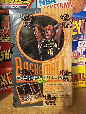 1993 Classic Draft Picks College Basketball Cards Sealed Box Webber RC Autos