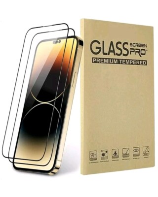 2x Panzerfolie Glas für iPhone 16 15 14 13 12 11 Pro Max Mini Display Schutz