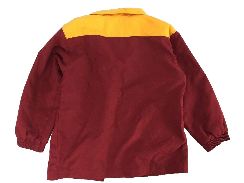 Chaqueta cortavientos Nike USC Trojans con cuello juvenil talla 6 amarillo borgoña L/S cremallera Foto 2 de 4