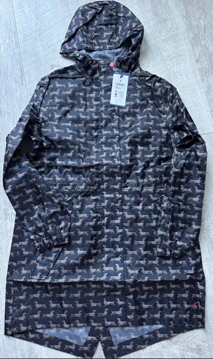 Joules Women Golightly Printed Waterproof Packaway Jacket