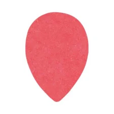 Delrin Red Guitar Or Bass Pick - 0.50 mm Light Made In USA - 358 Small Teardrop