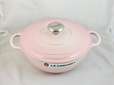 Le Creuset Signature 24 cm Shell Pink Suppentopf Marmite 3,1 Liter Neu in OVP
