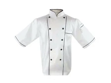 UScarmen Juniors Child Classic Short Sleeve Chef Coat 0180908 White XS Chef Tie