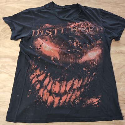 Disturbed vintage 2006 tee Black Size Large Cotton Pre Shrunk Made In Nicaragua