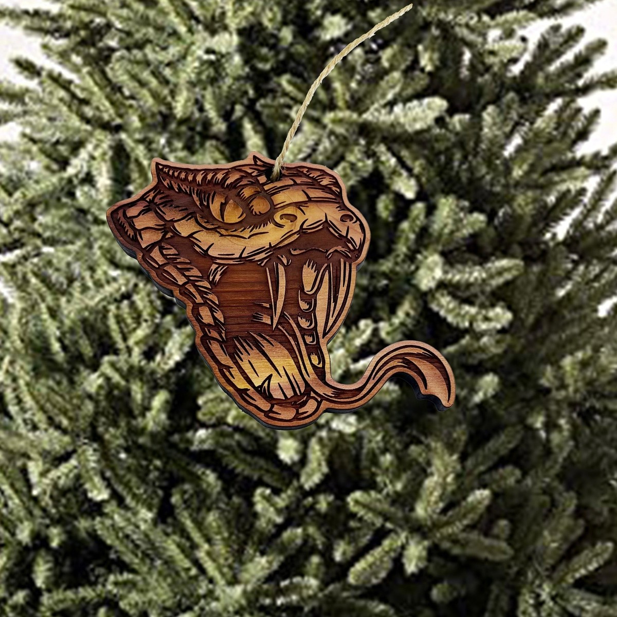 Rattlesnake Head - Cedar Ornament Rattlesnake Head - Cedar Ornament