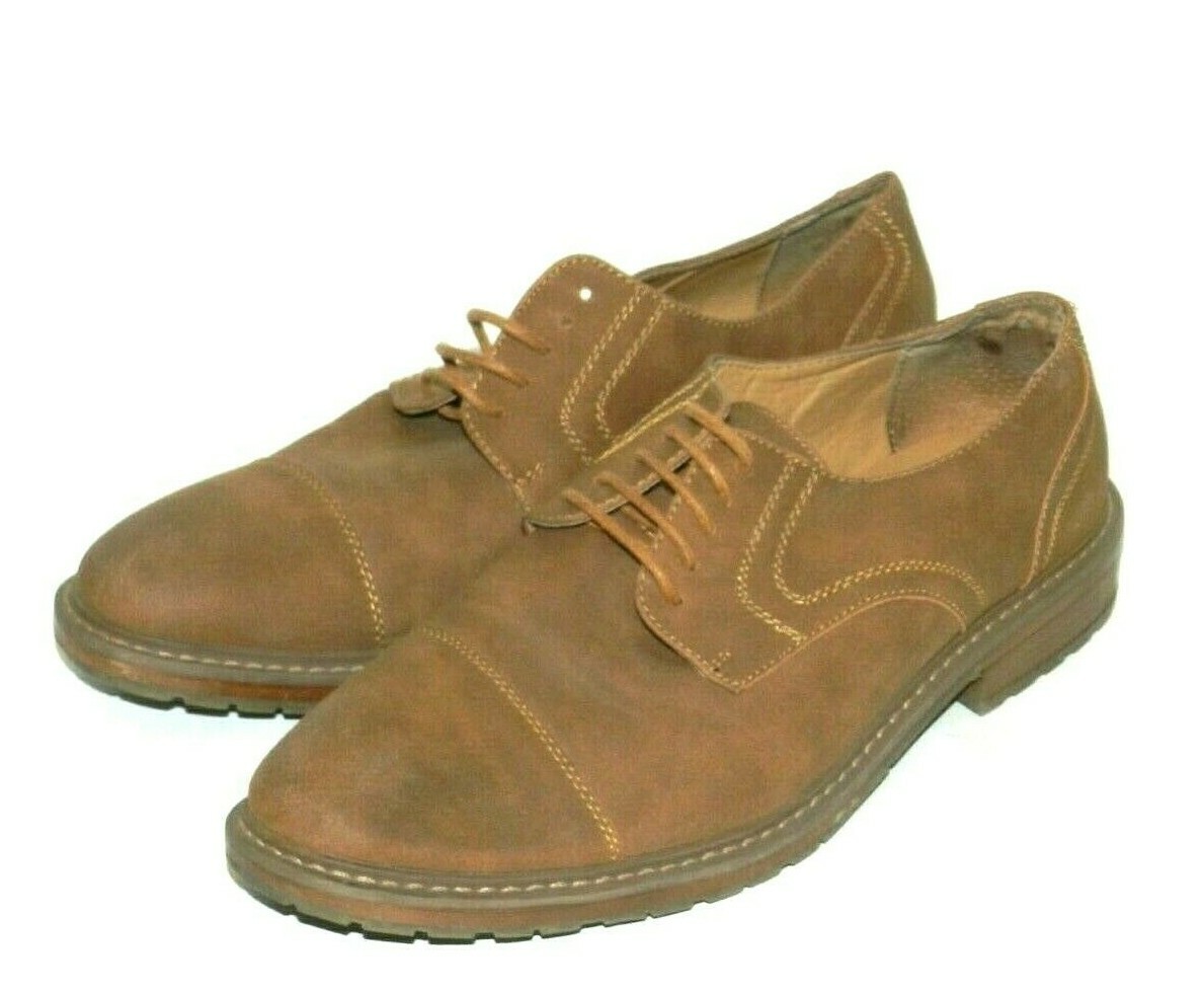 SAOLA Scarpe eleganti uomo Perry Ellis Portfolio marrone taglia 9 5 grandi stringate