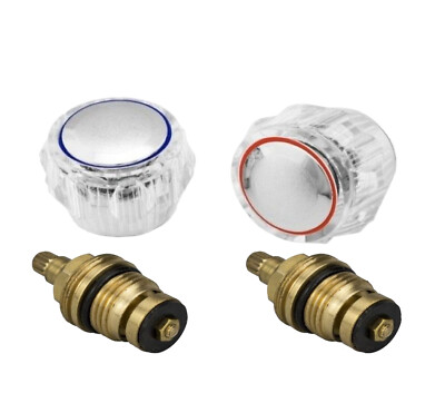 Ersatz HEISSER & KALTER WASSERHAHN 1/2'''' OBERE Köpfe verchromt - paarweise verkauft