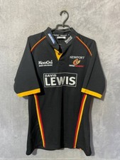 Newport Gwent Dragons Jersey Rugby Shirt Black KooGa Mens Size XL