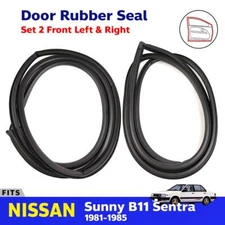 For Nissan Sentra Sunny B11 1981-85 Door Rubber Seal Weatherstrip Front L+R G07