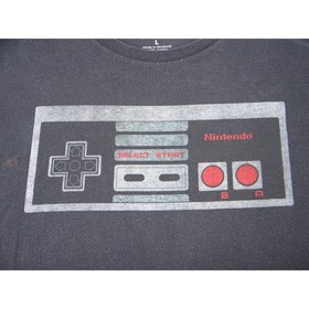 Nintendo Entertainment System Controller Graphic T Shirt Black Adult Large NES
