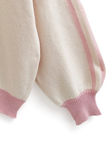 Sanrio My Melody Knit Zip Up Jacket Cute Pink Ivory Sweater Japan Limited New - Picture 4 of 4