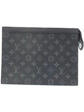 Louis Vuitton Monogram Eclipse Black Pochette Voyage Clutch Bag