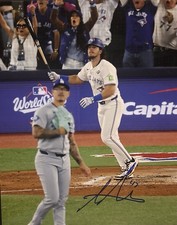 Addison BARGER Signed Toronto Blue Jays 8x10 Photo! WORLD SERIES GRAND SLAM! COA