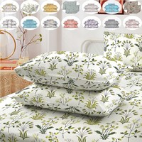100% Egyptian Cotton Printed Housewife Pillowcases Pair 400TC Soft UK Size
