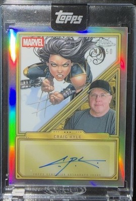 2025 Topps Chrome Marvel Mint #CA-CK Craig Kyle Auto Encased /50 X-23