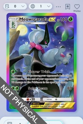 Pokemon TCG POCKET - Meowscarada Rainbow Rare 2 , Paldean Wonders, English