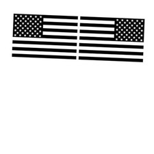 2 PCS Rear Window American Flag Decals, Waterproof Tactical USA Flag Side