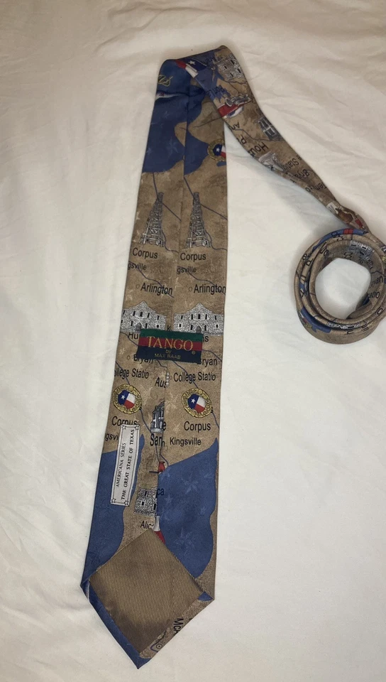 Corbata mapa del estado de Texas de Max Raab Tango Foto 4 de 4