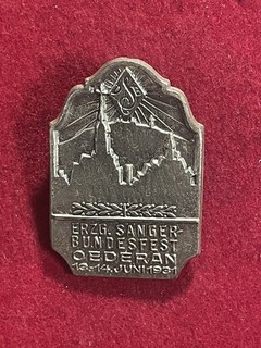 Oederan: Plakette 1931 zum Erzgebirgischen Bundes Sängerfestes am 13./14. Juni