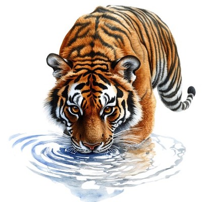 6x Sticker Tiger Autoaufkleber 9x9cm Raubtier Wildtier Tuning Set