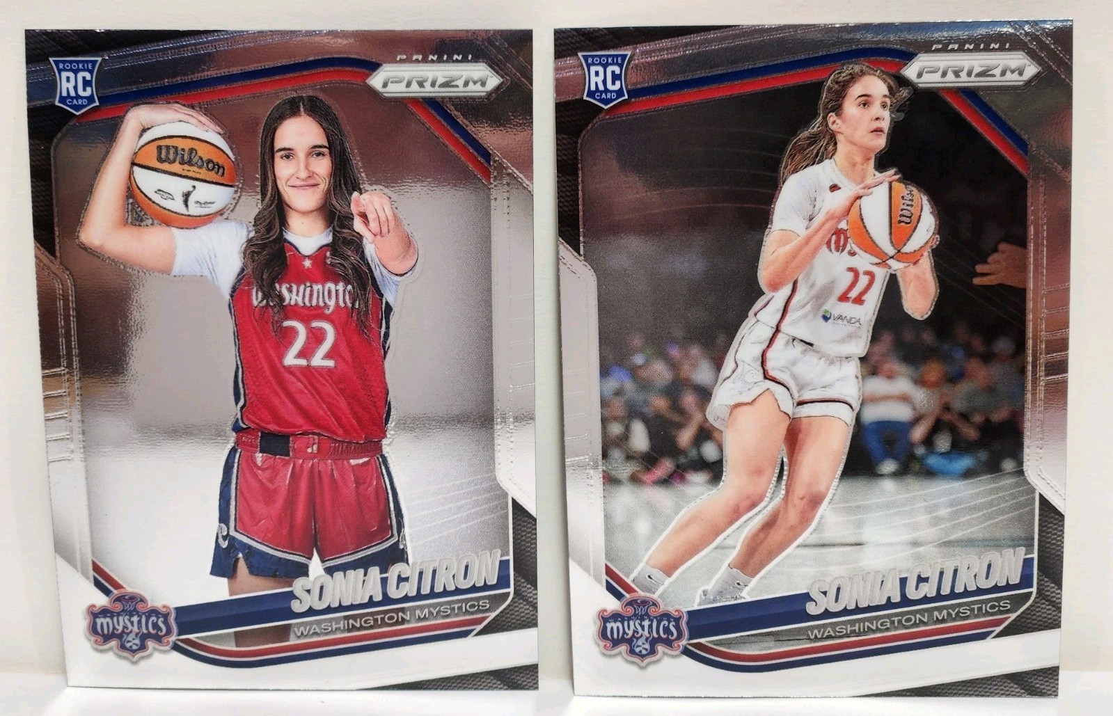 2025 Panini Prizm WNBA Sonia Citron Base Rookie Card Pair #122 & 148