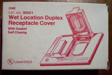 Mulberry 30501 Weatherproof Metal Self-Closing Duplex Receptacle Cover 3 PIECES